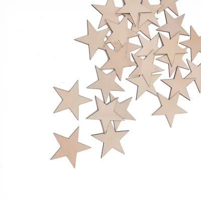 10-80mm étoiles en bois découpées formes ornements en bois ornements en bois pour bricolage Arts et