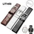 UTHAI – bracelet de montre en cuir Ultra-fin 14-24MM pour CK watch/Samsung Galaxy Watch/moto360 II