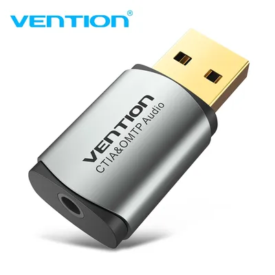 Vention USB carte son externe 2-en-1 3.5mm adaptateur USB Interface Audio pour écouteurs câble