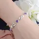 Bracelet réglable en argent regardé 925 authentique pour femme bijoux de luxe amour sans fin