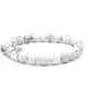 Bracelet griffe de chien en cuivre jhrt3 fil élastique blanc Howlite Onyx ajusté à sept perles