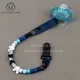 MIYOCAR-Attache-tétine personnalisé pour bébé fait à la main perles bleues et blanches 2016