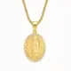 Colliers de la Vierge Marie en acier inoxydable pour femmes collier de la présidence en or