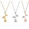 Collier avec pendentif en forme de Rose 3D, bijoux de la belle et de la bête, cadeau de fête pour