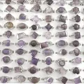 Bagues en pierre de cristal violet naturel pour femme bague de style européen cadeau de la fête de