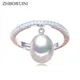 ZHBORUINI 2021 anneau de perles fines bijoux pour femmes anneaux en Zircon argent Sterling 925 forme
