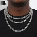 Collier Hip Hop AAA Bling pour hommes et femmes 8mm Miami Cuban Joiced Out Strass Zunderes sur