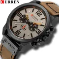 Istro REN-Montre-bracelet à quartz en cuir pour homme horloge militaire masculine date marque