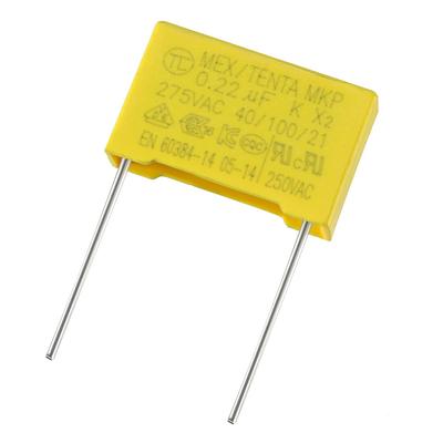 Safety Capacitors PP Film 0.22uF 275VAC X2 MKP 21mm Pin Pitch 5Pcs - 0.22uF, 5pcs