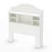 Twin size Arched Bookcase Headboard in White Wood Finish