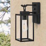 Matt Black 13.62"H Outdoor Wall Lantern with Dusk to Dawn Sensor