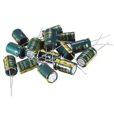 AL Radial Electrolytical Capacitor Low ESR 1500UF 16V 10x17mm 15pcs - 1500uF 16V 10x17 15pcs