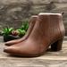 Nine West Shoes | Nib Nine West Cowboy Natural Ankle Western Bootie | Color: Brown | Size: 8.5