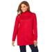 Plus Size Women's Cotton Cashmere Turtleneck by Jessica London in Classic Red (Size 22/24) Sweater