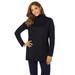 Plus Size Women's Cotton Cashmere Turtleneck by Jessica London in Black (Size 12) Sweater