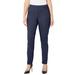 Plus Size Women's Essential Flat Front Pant by Catherines in Navy (Size 5XWP)