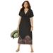 Plus Size Women's Kate V-Neck Cover Up Maxi Dress by Swimsuits For All in Black (Size 22/24)