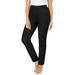 Plus Size Women's Essential Flat Front Pant by Catherines in Black (Size 0X)