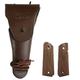Warcraft Exports US WW2 .45 Brown Hip M1911 Colt Pistol Leather Hip Holster with M1911 / 1911 .45 Walnut Wood Pistol Grips - Reproduction (Combo) (DARK BROWN)