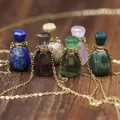 Bouteille de parfum en pierre naturelle 60 CM collier Semi-précieux pour femmes élégantes amour