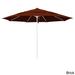 California Umbrella 11' Rd Aluminum Frame, Fiberglass Rib Market Umbrella, Push Open, White Finish, Pacifica Fabric