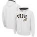 Men's Colosseum White Purdue Boilermakers Arch & Logo 3.0 Full-Zip Hoodie