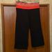 Lululemon Athletica Pants & Jumpsuits | 0821 Lululemon - Cropped Leggings | Color: Black/Red | Size: 4