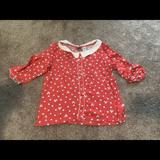 Disney Tops | Lauren Conrad Disney Minnie Mouse Polka Dot Blouse | Color: Red/White | Size: L