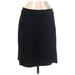 Ann Taylor LOFT Casual Skirt: Black Damask Bottoms - Women's Size Medium Petite