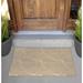 Latitude Run® Bali Non-Slip Outdoor Door Mat Synthetics in White/Brown | Rectangle 2' x 3' | Wayfair 9703D8C42331471986897FDEF49149BC