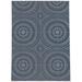 White 24 x 0.08 in Area Rug - Ebern Designs Geometric Navy/Gray Indoor/Outdoor Area Rug Polyester | 24 W x 0.08 D in | Wayfair