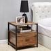 Trent Austin Design® Kempst 1 - Drawer Steel Nightstand Wood/Metal in Brown | 22 H x 17.7 W x 17.7 D in | Wayfair 8E5E2A969BF44063AE46208002870CF6