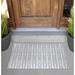 Wade Logan® Bakhva Non-Slip Outdoor Door Mat Synthetics in Gray/White | Rectangle 2' x 3' | Wayfair 93A73848885B44368BAA1C3C584EE179