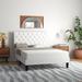Mercury Row® Low Profile Linen or Faux Leather Upholstered Bed Faux leather in White | 49.2 H x 78.1 W x 81.1 D in | Wayfair
