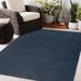 Blue/Navy 96 x 0.08 in Area Rug - Dakota Fields Dealba Floral Navy Indoor/Outdoor Area Rug Polyester | 96 W x 0.08 D in | Wayfair