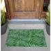 Freeport Park® Ivery Palm Play Non-Slip Outdoor Door Mat Synthetics in Green/White | Rectangle 2' x 3' | Wayfair AC0A4B065EC04CAF86153D0773E59E5E