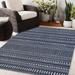 Blue/Navy 108 x 0.08 in Area Rug - Dakota Fields Lynda Southwestern Navy/White Indoor/Outdoor Area Rug Polyester | 108 W x 0.08 D in | Wayfair