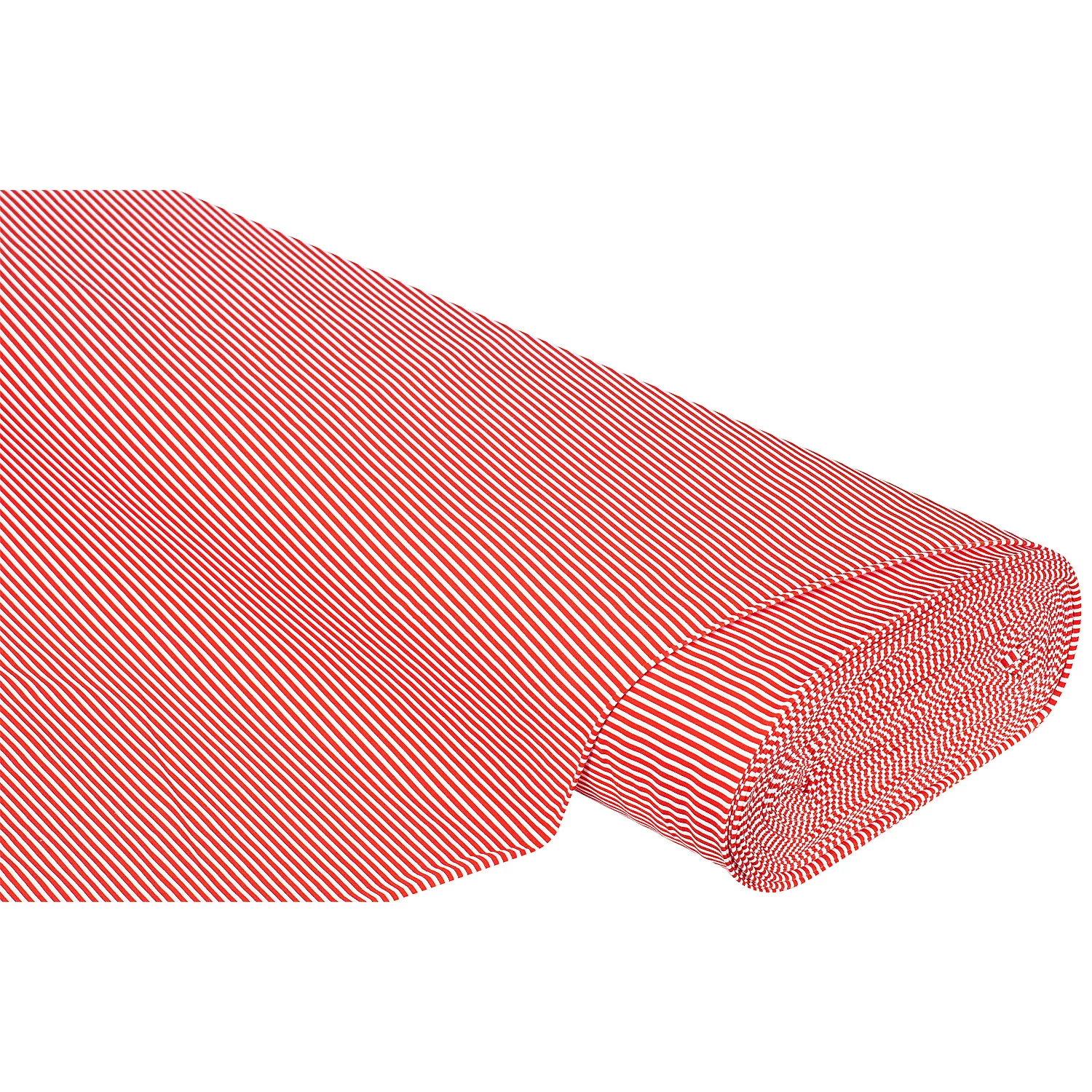 Baumwoll-Jersey Streifen mit Elasthan, rot/weiß Image