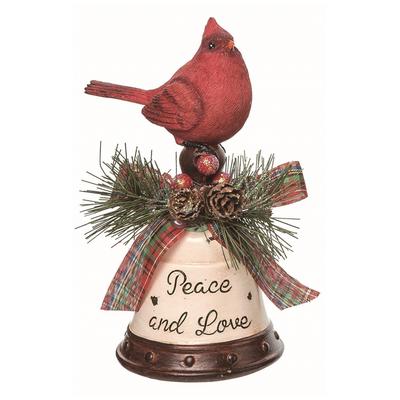 Transpac Decorative Figurines Red - Cream & Red 'Peace' Cardinal Bell Figurine