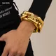 SHIXIN CCB – grand Bracelet à chaîne épaisse pour femmes Hip Hop grand lien épais chaînes à main