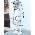 Poncho de pluie imperméable pour enfants transparent transparent imperméable pour enfants