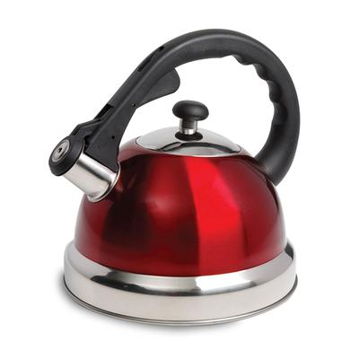 Claredale 1.7 Qt Whistling Tea Kettle in Red