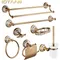 Ensembles d'accessoires de salle de bains en laiton massif brossé Antique, ensembles de quincaillerie de salle de bains en porcelaine européenne, produits de salle de bains rétro en céramique