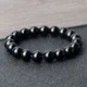 Bracelet de Bouddha en Pierre Naturelle Noire et Blanche pour Homme et Femme Chapelet de