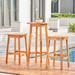 Kapalua Honey 3-piece Nautical Eucalyptus Wodden Outdoor Bar Set