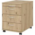 Rollcontainer »Home Office« Kunstoffbogengriffe asteiche, HAMMERBACHER, 42.8x59x58 cm