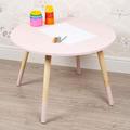 URBNLIVING Colourful Wooden MDF Childrens Kids Table Playroom Activity Homework Colouring Furniture (Pink)