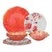 UPware 12-Piece Tiger Lily Melamine Dinnerware Set