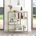 Mercury Row® Osteen 40" H x 36" W Steel Etagere Bookcase in Yellow | 40 H x 36 W x 14 D in | Wayfair 99BAB6083E2E4AFD8BC164040BEB4339