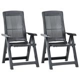 Latitude Run® Outdoor Recliner Chairs Reclining Chair w/ Armrest Plastic Plastic in Gray | 42.9 H x 23.6 W x 24 D in | Wayfair